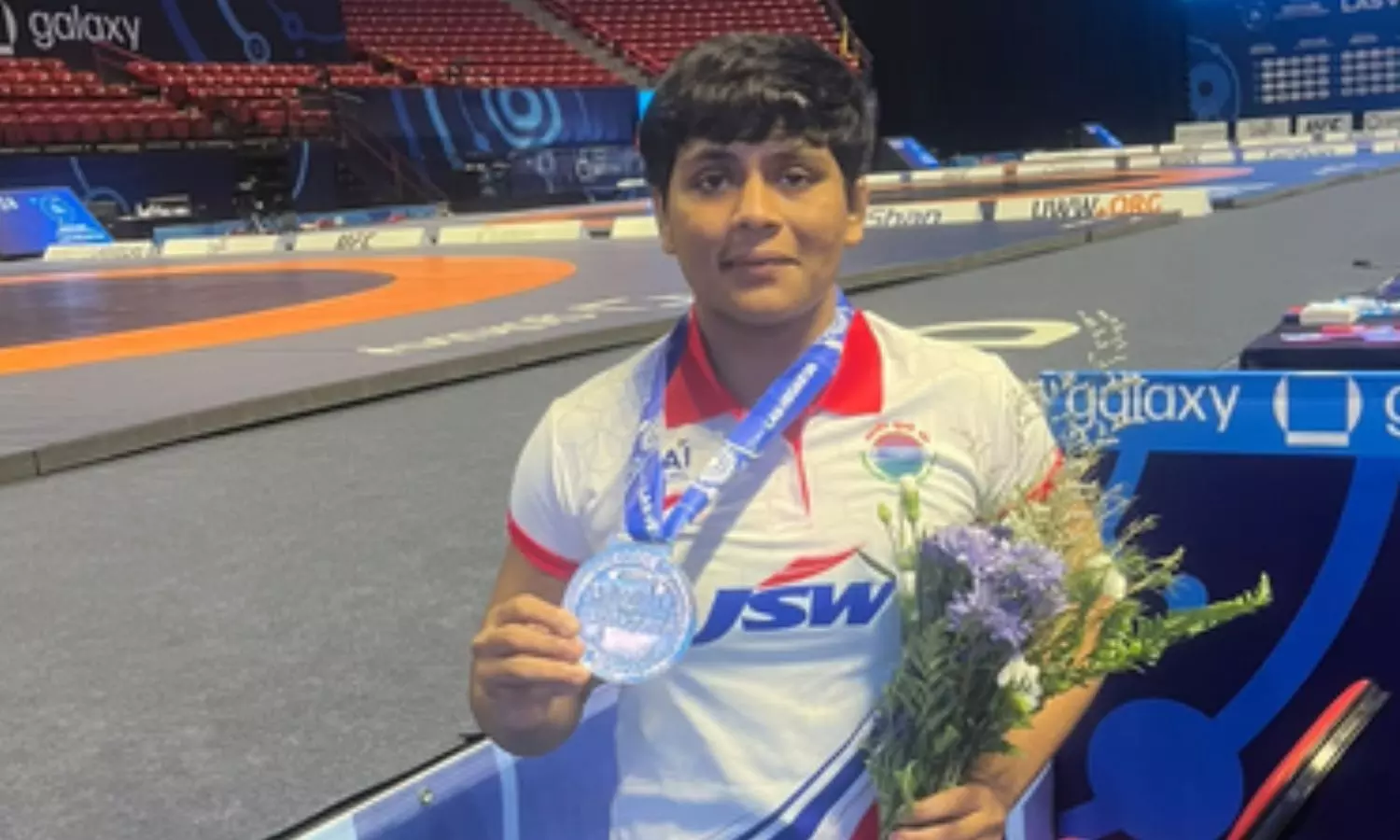 Indian grappler Amruta Pujari clinched a silver medal in the women’s 72 kg weight category Indian grappler Amruta Pujari clinched a silver medal in the women’s 72 kg weight category