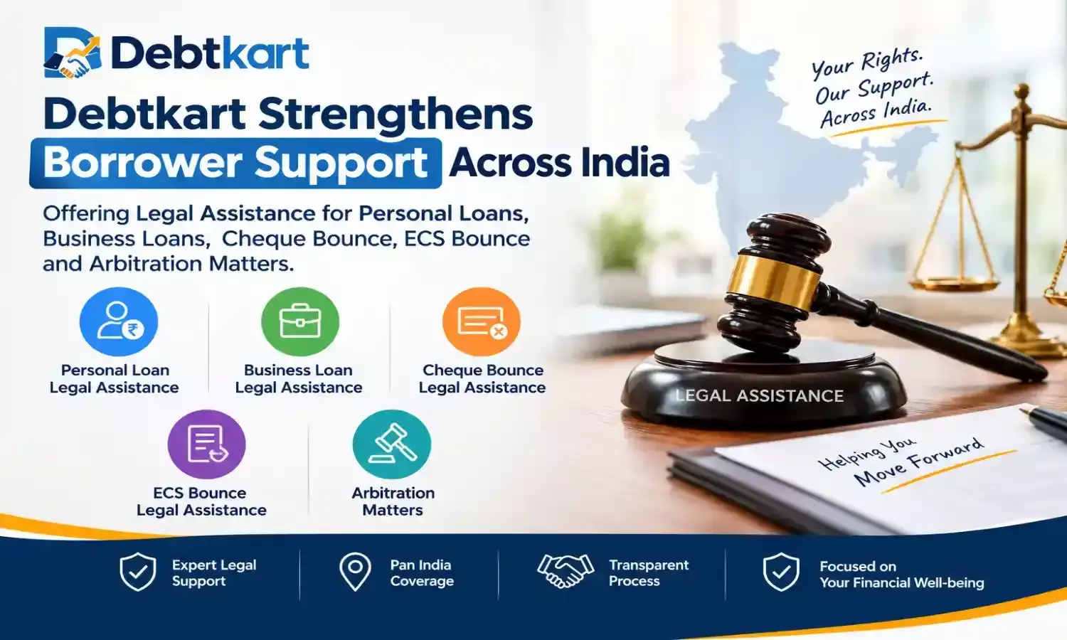 Debtkart Strengthens Borrower Support with Legal Assistance Across India