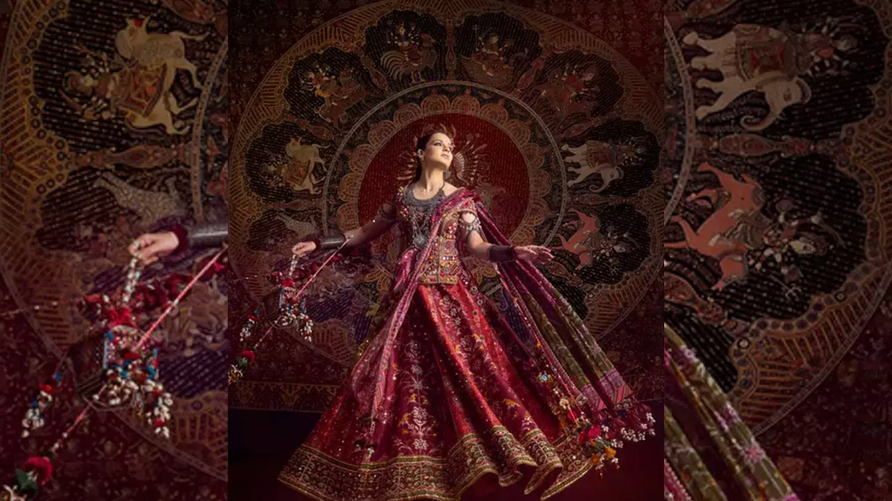 Kangana Ranaut embraces indigenous traditional craft as she celebrates feminine energy on Navratri Kangana Ranaut embraces indigenous traditional craft as she celebrates feminine energy on Navratri