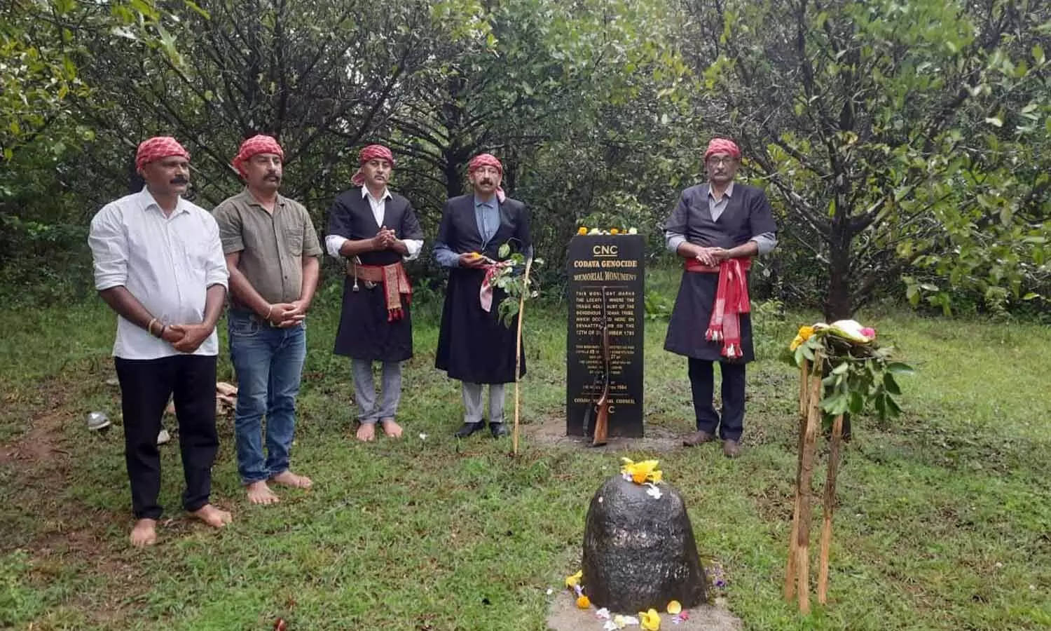 CNC observes traditional ritual at Devaatt Paramb Memorial, renews Codavaland demands CNC observes traditional ritual at Devaatt Paramb Memorial, renews Codavaland demands