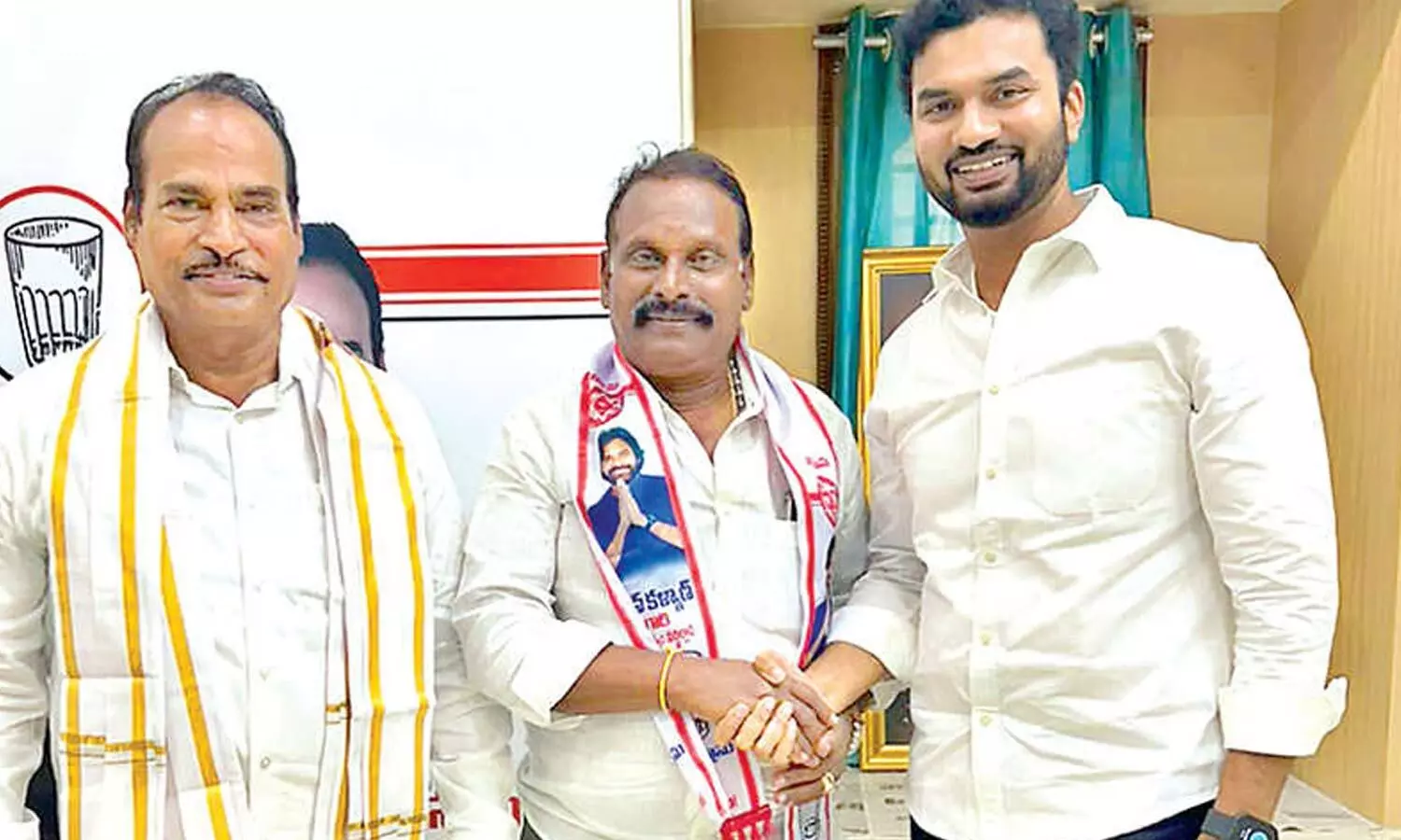DN Elumalai joining Jana Sena party in the presence of Tirupati MLA Arani Srinivasulu DN Elumalai joining Jana Sena party in the presence of Tirupati MLA Arani Srinivasulu