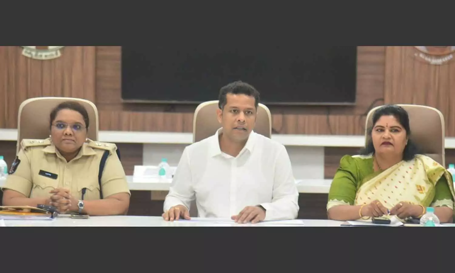 EGO Sada Bhargavi addressing a meeting with officials at Collectorate on Monday EGO Sada Bhargavi addressing a meeting with officials at Collectorate on Monday