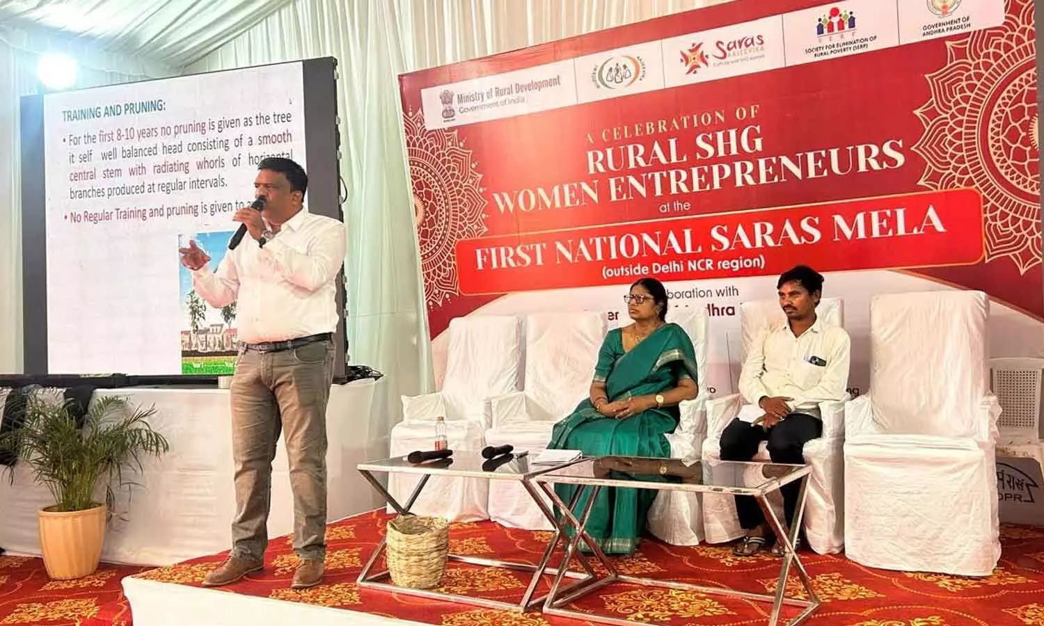 Ganesh Babar, CEO and Founder of Shloka-Agro Private Limited, Pune, Maharashtra, conducting a session on avocado cultivation in Vijayawada on Monday Ganesh Babar, CEO and Founder of Shloka-Agro Private Limited, Pune, Maharashtra, conducting a session on avocado cultivation in Vijayawada on Monday