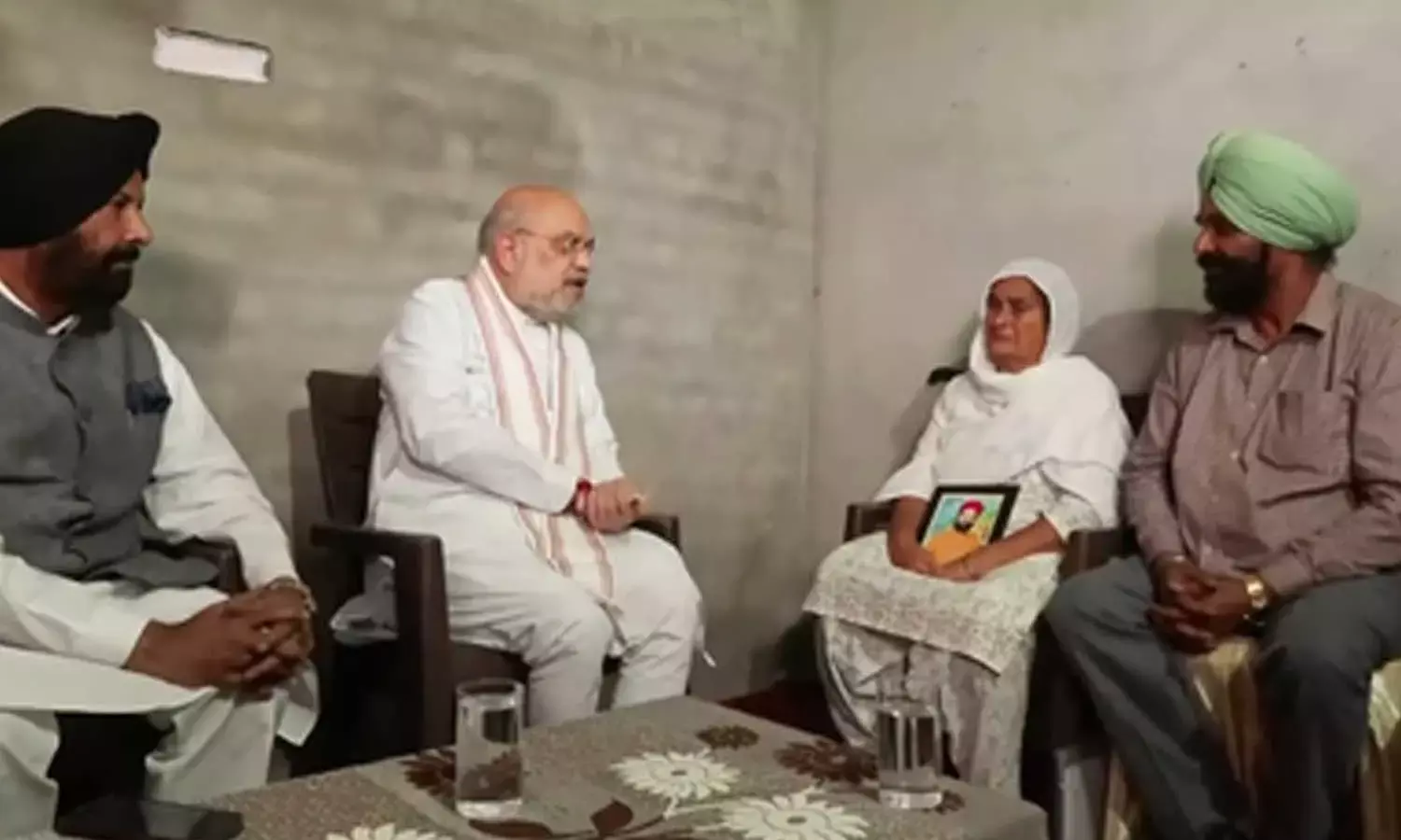 HM Shah meets family of slain anti-drug activist Vikramjeet Singh in Punjab’s Gurdaspur