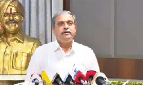 YSRCP state coordinator Sajjala Ramakrishna Reddy speaking to the media at the party central office in Tadepalli on Wednesday YSRCP state coordinator Sajjala Ramakrishna Reddy speaking to the media at the party central office in Tadepalli on Wednesday