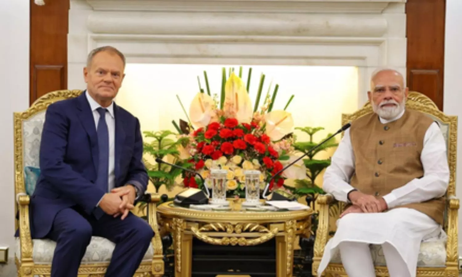 Prime Minister Narendra Modi and his Polish counterpart Donald Tusk Prime Minister Narendra Modi and his Polish counterpart Donald Tusk