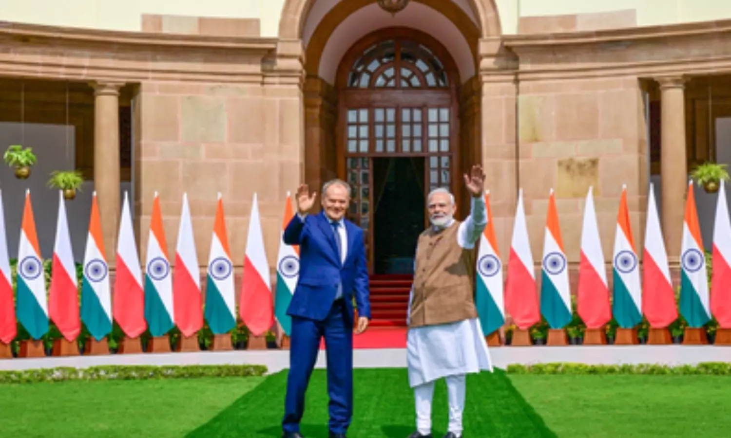 Prime Minister Narendra Modi and his Polish counterpart Donald Tusk Prime Minister Narendra Modi and his Polish counterpart Donald Tusk