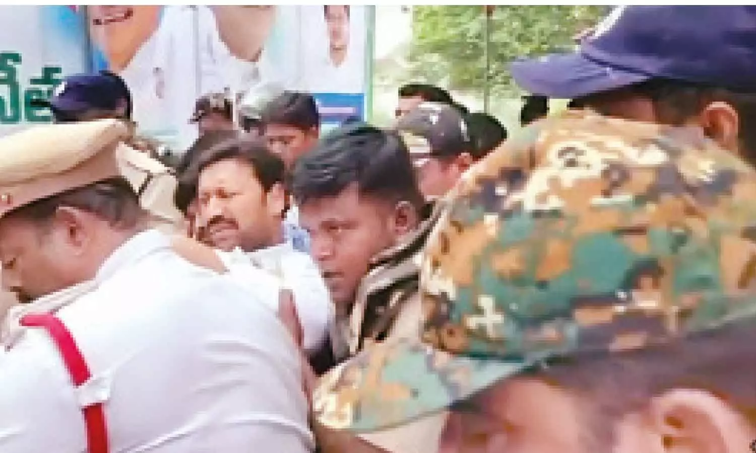 Police take away YSRCP MP Y S Avinash Reddy from his home in Pulivendula on Thursday Police take away YSRCP MP Y S Avinash Reddy from his home in Pulivendula on Thursday