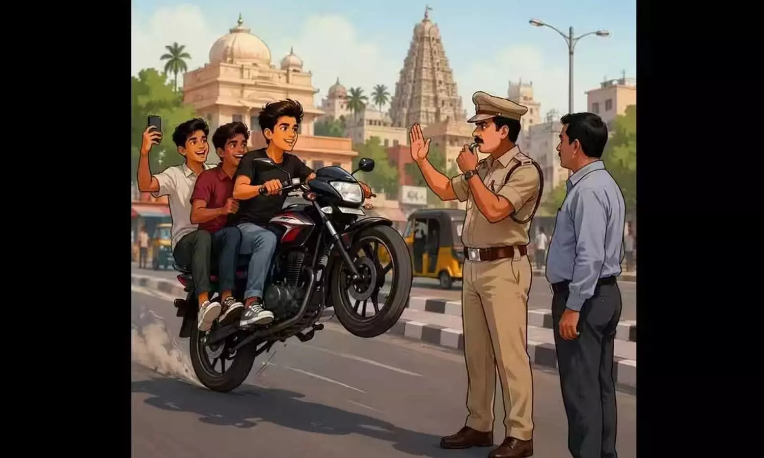 Youth booked for bike stunts on city roads Youth booked for bike stunts on city roads