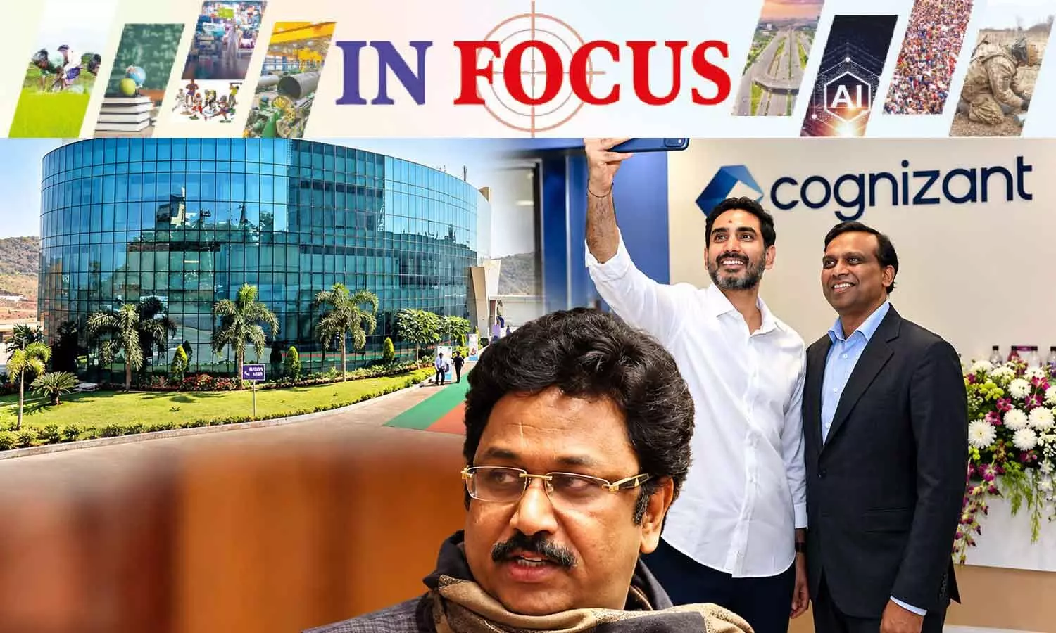 A view of IT Hills at Rushikonda in Visakhapatnam; File photo of IT Minister Nara Lokesh with Cognizant CEO S Ravi Kumar in Visakhapatnam; O. Naresh Kumar, Vice-President of Rushikonda IT Park Association A view of IT Hills at Rushikonda in Visakhapatnam; File photo of IT Minister Nara Lokesh with Cognizant CEO S Ravi Kumar in Visakhapatnam; O. Naresh Kumar, Vice-President of Rushikonda IT Park Association