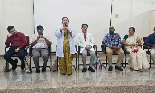 KMC principal Dr Chitti Narasamma addressing a meeting in Kurnool on Saturday