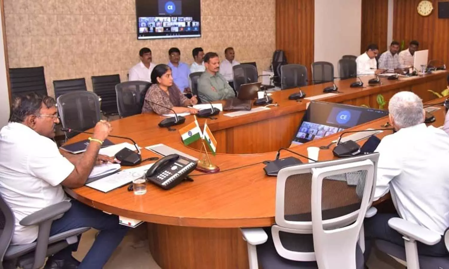 Chief secretary G Sai Prasad holds a virtual review on arrangements for DGPs’ and IGPs’ conference to be held in Tirupati, from the Secretariat on Monday Chief secretary G Sai Prasad holds a virtual review on arrangements for DGPs’ and IGPs’ conference to be held in Tirupati, from the Secretariat on Monday