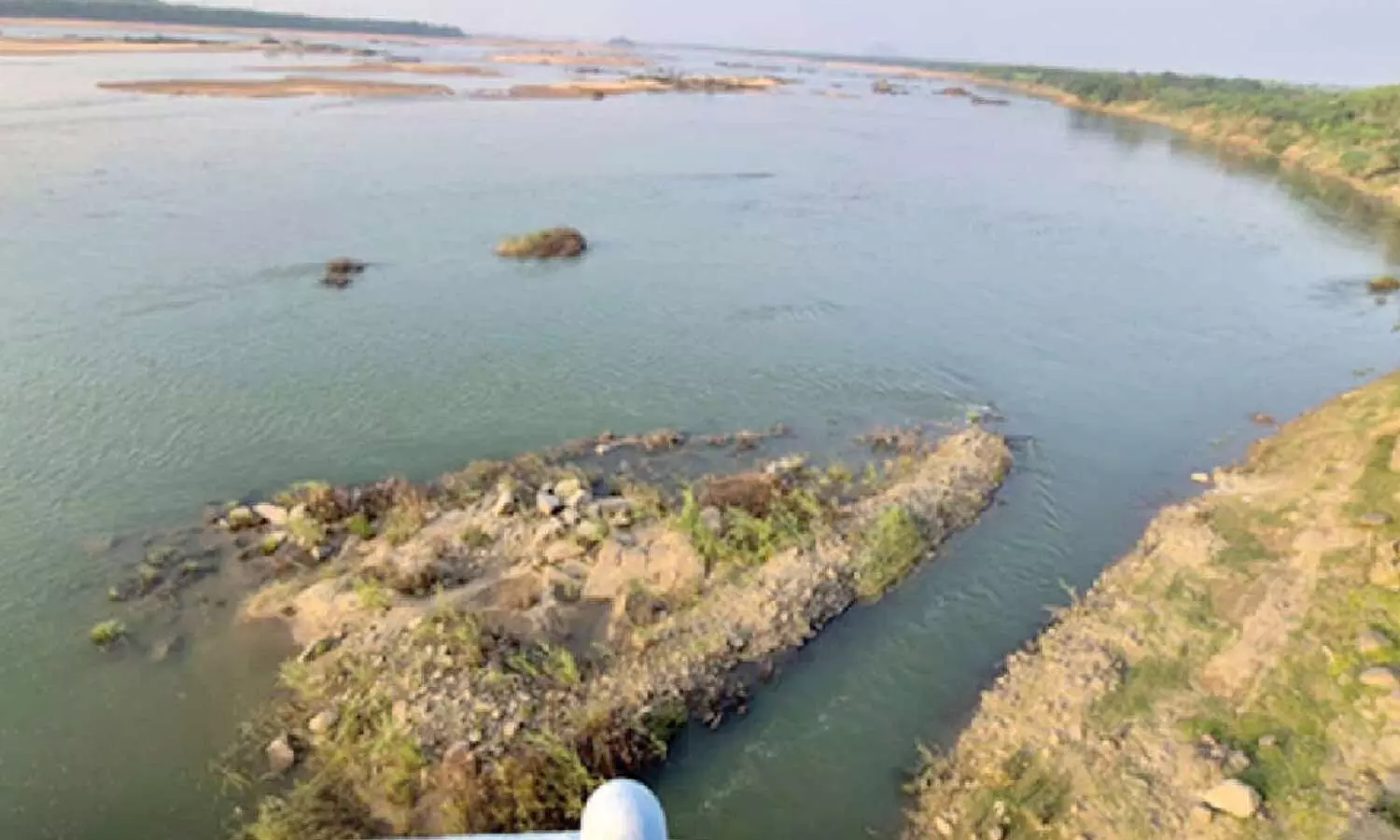 Godavari water level shrinks to a mere 6.2 ft in one month Godavari water level shrinks to a mere 6.2 ft in one month