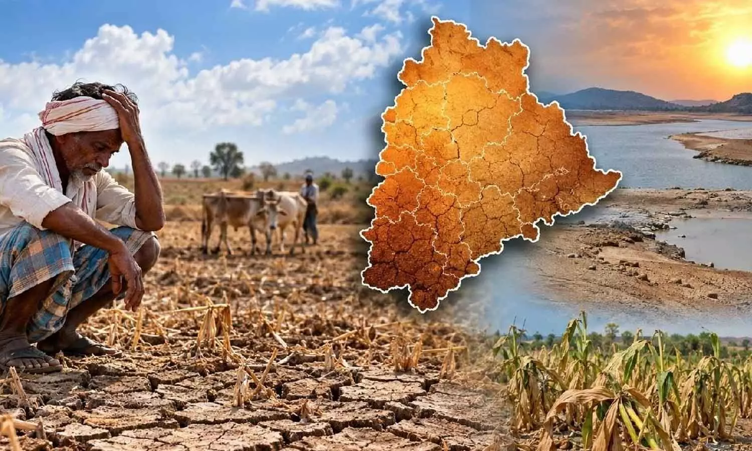 365 mandals in TG declared drought-hit 365 mandals in TG declared drought-hit