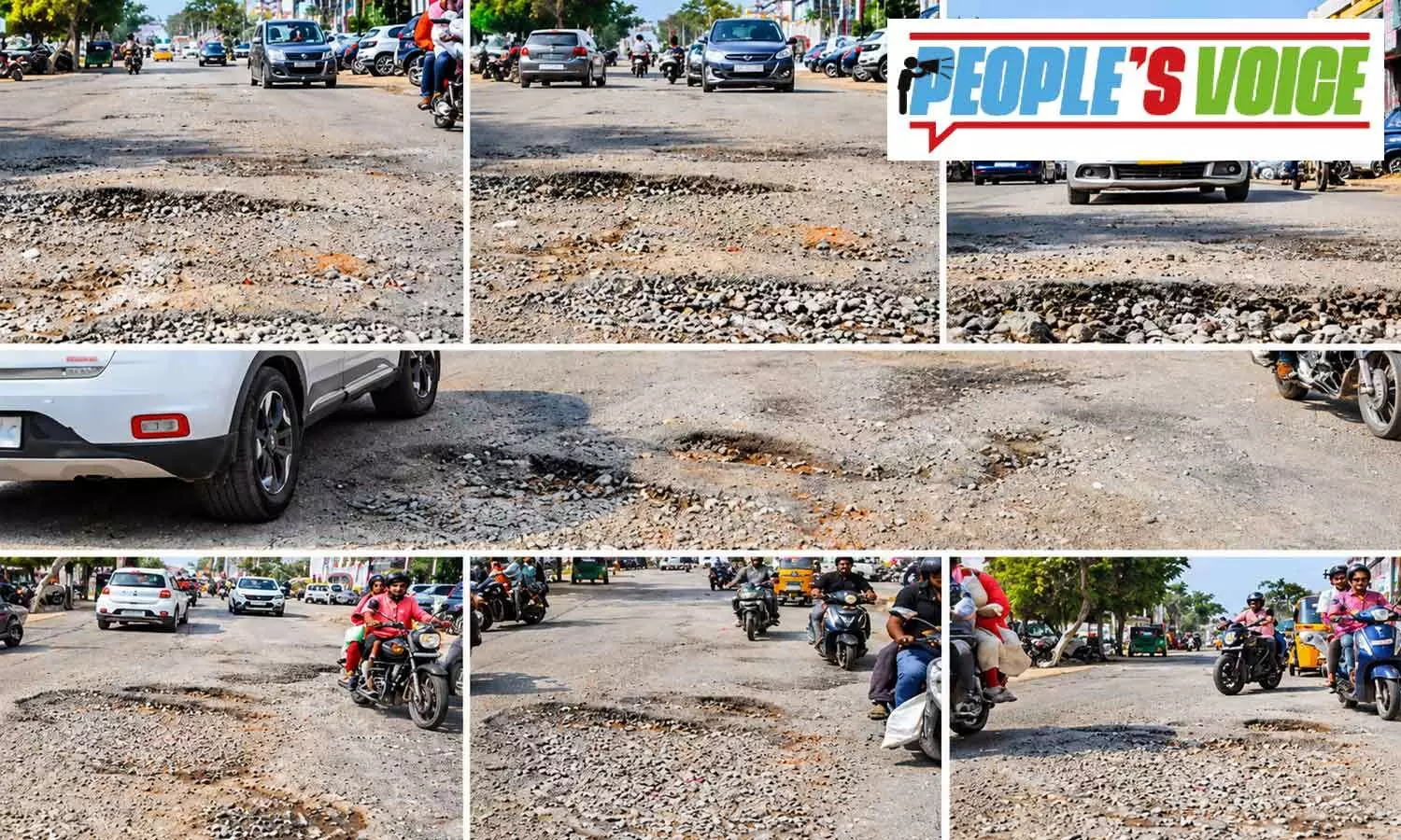 Battered roads turn nightmare for motorists…! Battered roads turn nightmare for motorists…!