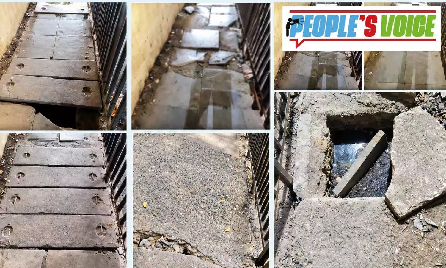 Broken tiles on Oliphant bridge pavement spell danger to pedestrians! Broken tiles on Oliphant bridge pavement spell danger to pedestrians!