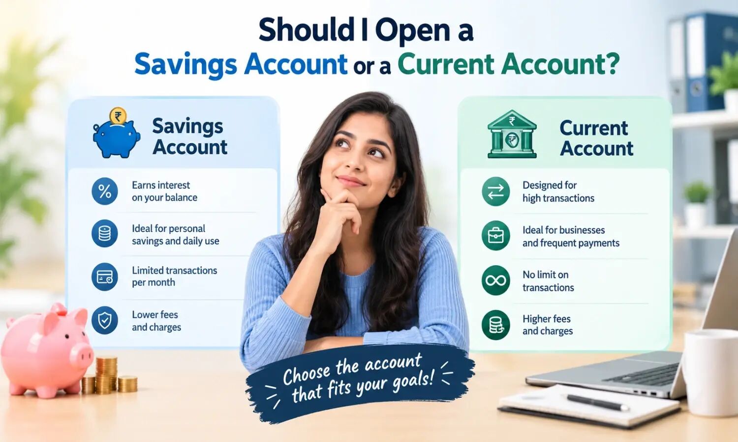 Should I open a savings account or a current account?