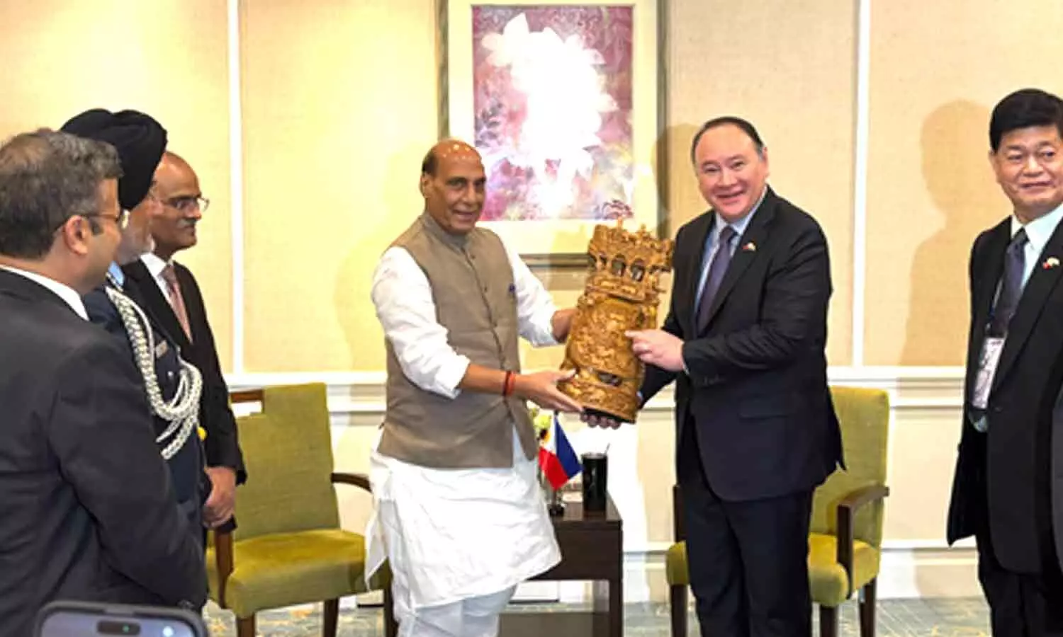 Rajnath Singh meets counterparts from Philippines and South Korea during ASEAN meet Rajnath Singh meets counterparts from Philippines and South Korea during ASEAN meet