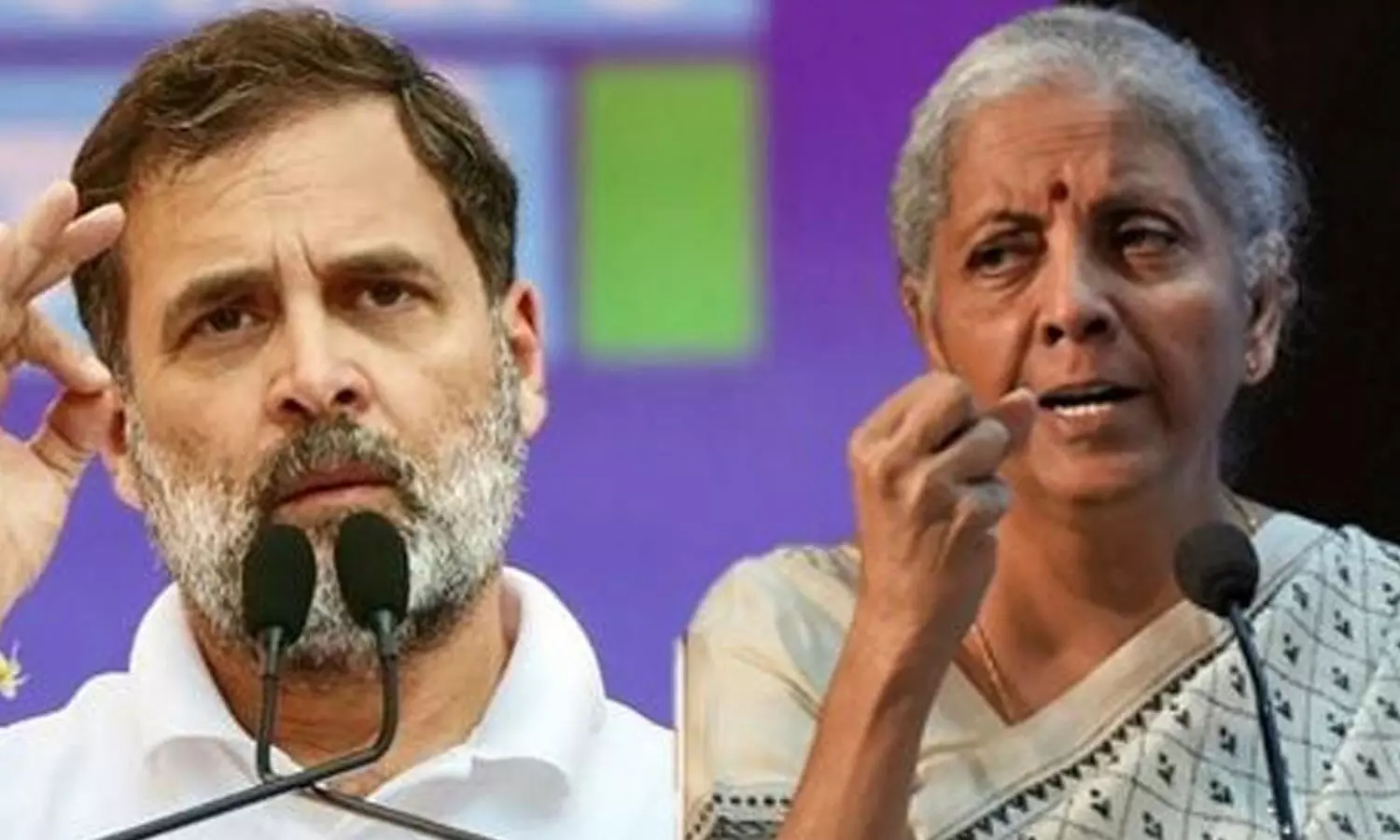 Rahul Gandhi and Nirmala Sitharaman Rahul Gandhi and Nirmala Sitharaman