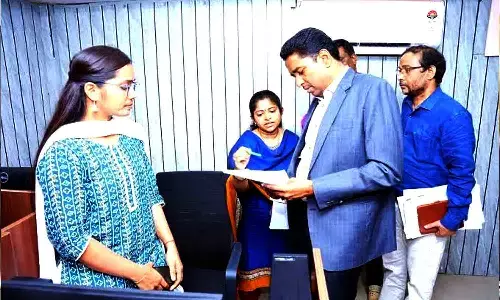 NTR district collector Lakshmisha inspect postal voting for municipal elections NTR district collector Lakshmisha inspect postal voting for municipal elections