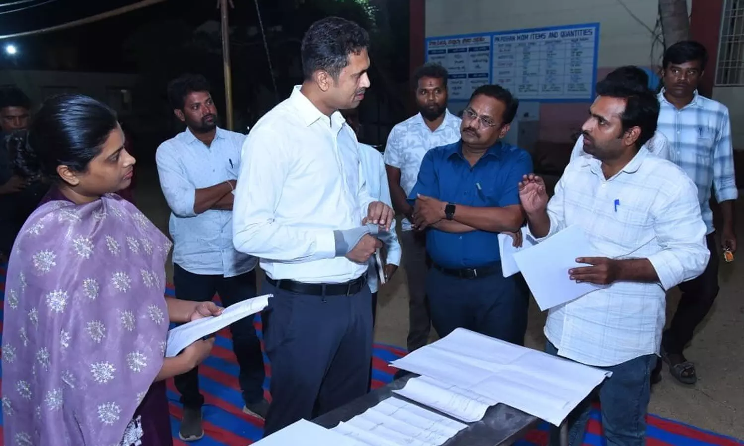 Collector inspects distribution centre in Puttaparthi Collector inspects distribution centre in Puttaparthi