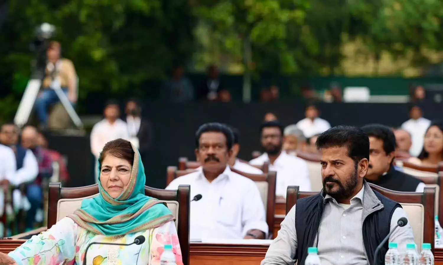 CM, TG Congress MPs take part in mock Parliament session CM, TG Congress MPs take part in mock Parliament session