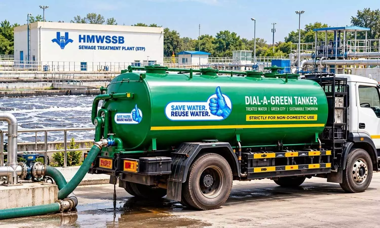 Green water tanker supply to begin from today Green water tanker supply to begin from today
