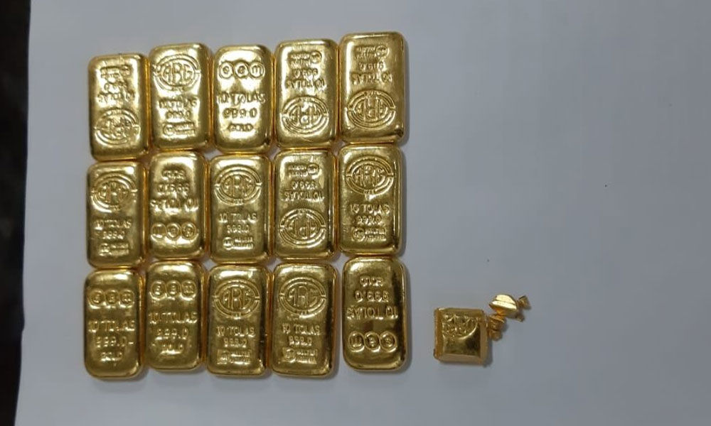 1.8 kg gold bars worth 58 lakh seized at RGIA