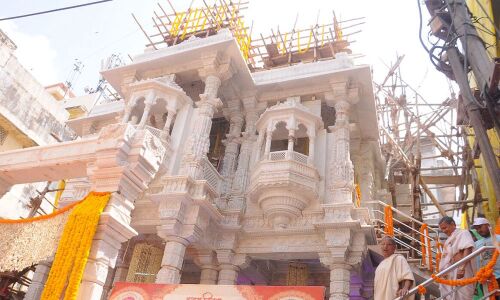 Pran Pratista performed to Jain temple in Vijayawada