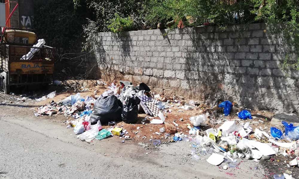 Kacheguda street turned dump yard