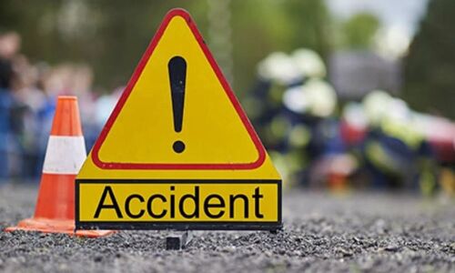 One died and another seriously injured in a bus accident at JubileeHills check post
