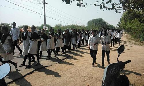 Students protest at Collectorate