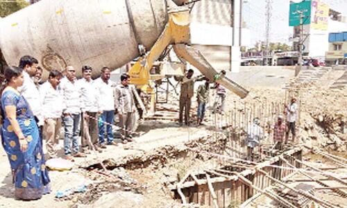 Bridge construction works inspected