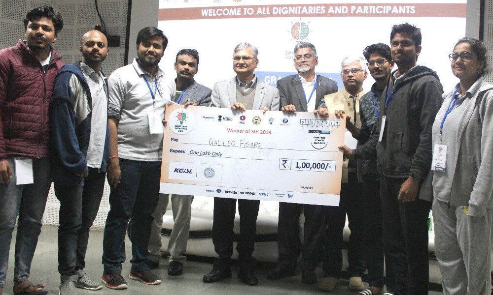 UoH team winners at Smart India Hackathon 2019