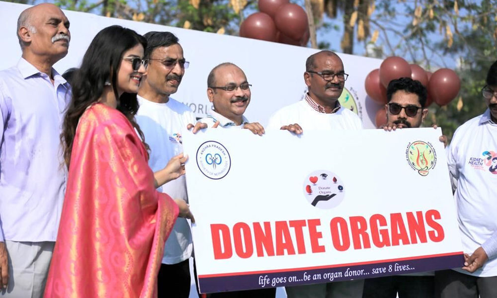 Organ donation rally taken out in Vijayawada