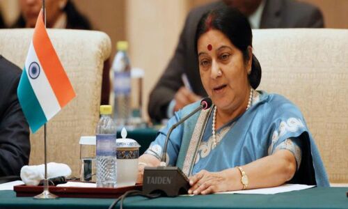 If Imran Khan is such a statesman, give us Masood Azhar: Sushma Swaraj