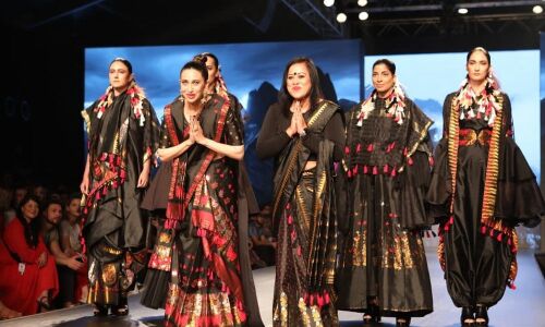 Rocking the look in Mekhla Chador