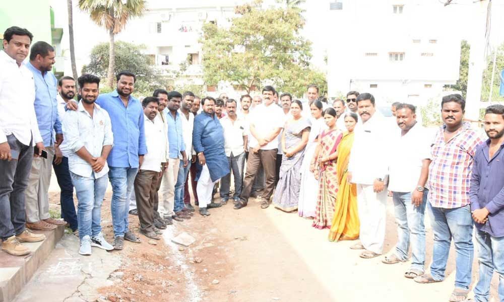 Mynampally inspects CC road works