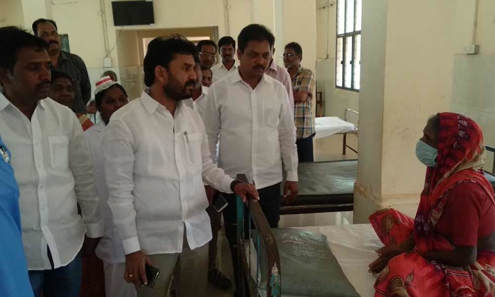 MLA Metuku Anand visits TB Hospital in vikarabad