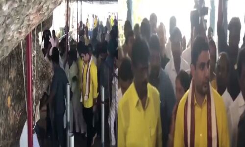 Nara Lokesh visits Mangalagiri