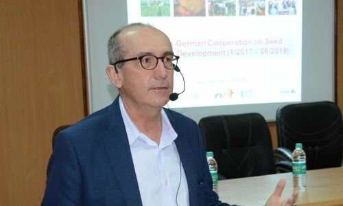 German scientist speaks at PJTSAU