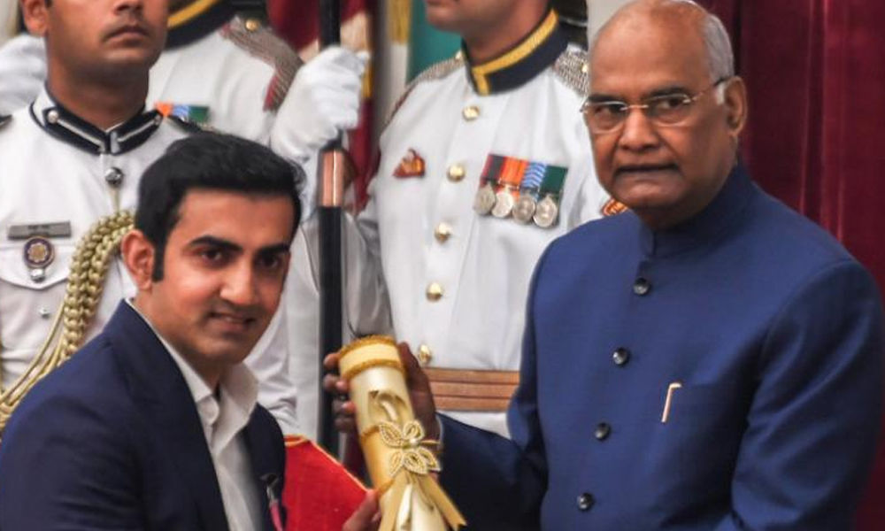 Gautam Gambhir among 5 sportsperson received Padma Award