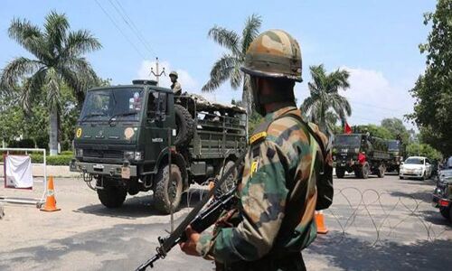 Central forces conduct flag march in Guntur city