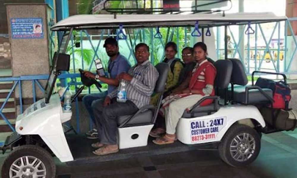 Battery cars launched at Secbad Railway Station