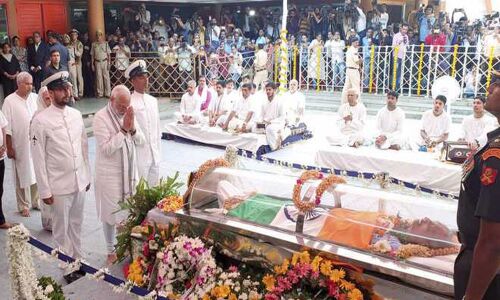 PM Modi pays tribute to Parrikar in Goa