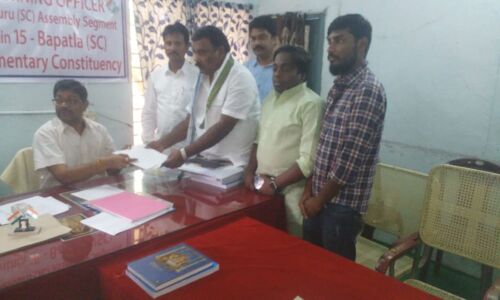 Meruga Nagarjuna files nomination