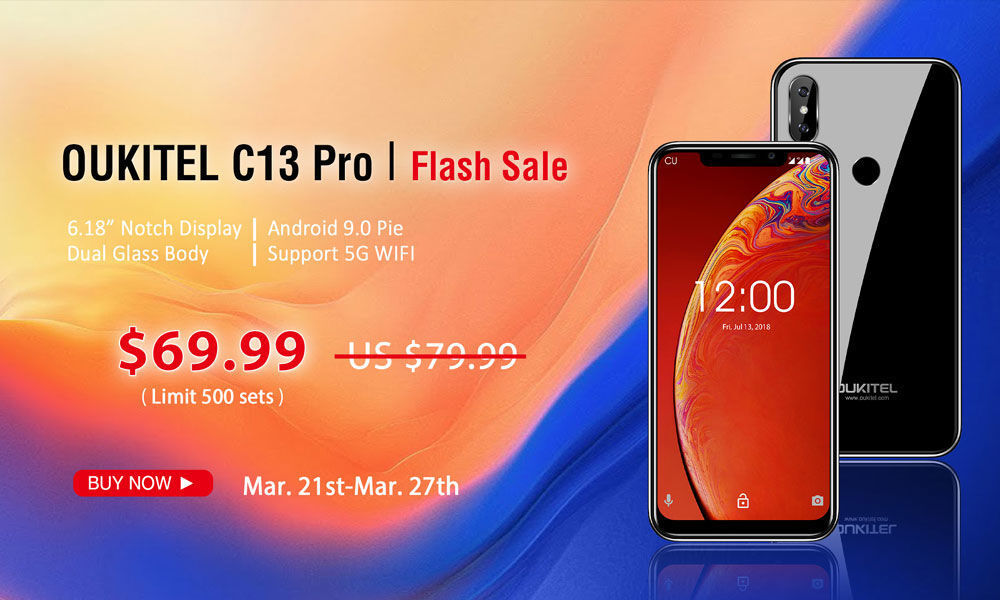 OUKITEL C13 Pro With 6.18Notch Display Goes to Flash Sale on Banggood at Just $69.99