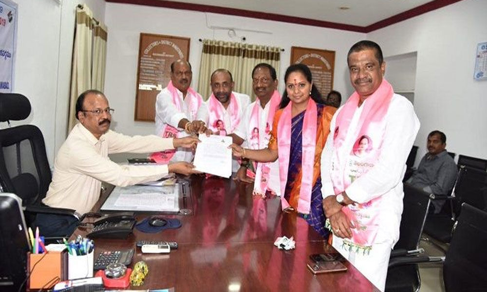 Lok Sabha elections 2019: Kavitha files nomination papers for Nizamabad seat