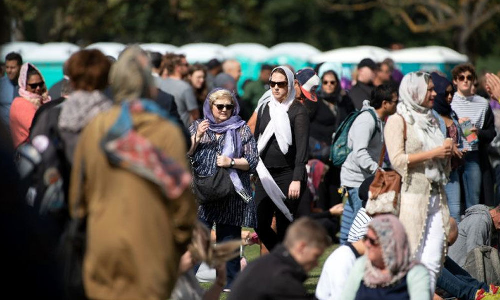 Kiwi women don headscarves in solidarity with Muslim victims