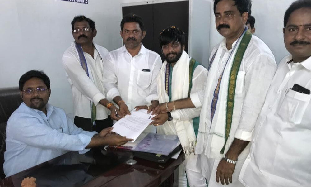 YSRCP Pendurty candidate files nomination papers